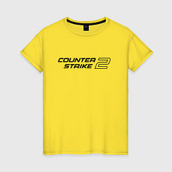 Футболка хлопковая женская Counter Strike 2, цвет: желтый