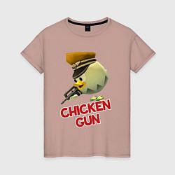 Женская футболка Chicken Gun logo