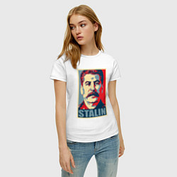 Футболка хлопковая женская Stalin USSR, цвет: белый — фото 2