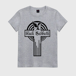 Футболка хлопковая женская Black Sabbath Cross, цвет: меланж