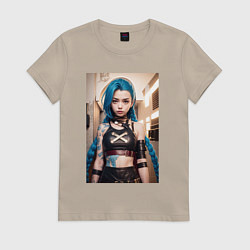 Женская футболка Jinx model arcane league of legends