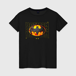 Футболка хлопковая женская Batman logo 2023, цвет: черный