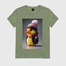 Футболка хлопковая женская Утяш, цвет: авокадо