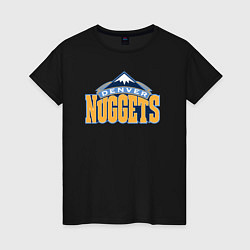 Футболка хлопковая женская Denver Nuggets, цвет: черный