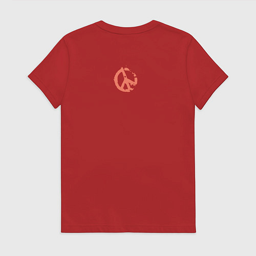 Женская футболка Всем peace Да! / Красный – фото 2