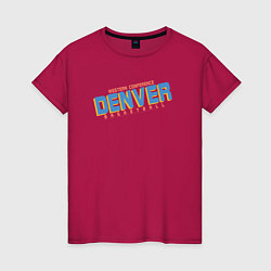 Футболка хлопковая женская Denver west, цвет: маджента