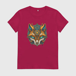 Футболка хлопковая женская Лиса, цвет: маджента