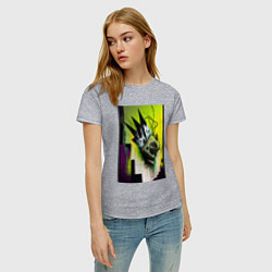 Футболка хлопковая женская Музыка города 2 - Хуф и Ся, цвет: меланж — фото 2