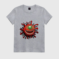 Женская футболка Веселый вирус красный