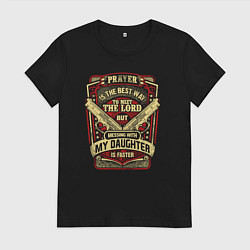 Футболка хлопковая женская Is the best way, цвет: черный