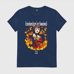 Футболка хлопковая женская Kono Subarashii Megumin, цвет: тёмно-синий