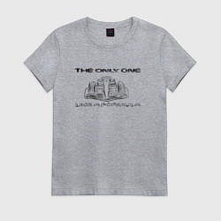 Футболка хлопковая женская The only one - автомобиль Ф1, цвет: меланж