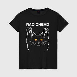 Женская футболка Radiohead rock cat