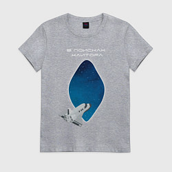 Футболка хлопковая женская В поисках клитора, цвет: меланж