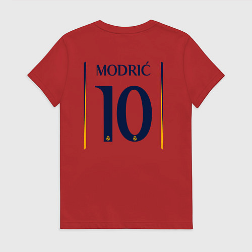 Женская футболка Лука Модрич ФК Реал Мадрид форма 2324 домашняя / Красный – фото 2