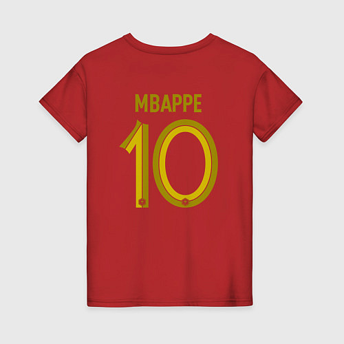 Женская футболка Килиан Мбаппе ЧМ 2022 сборная Франции / Красный – фото 2