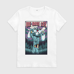 Футболка хлопковая женская One more life, цвет: белый