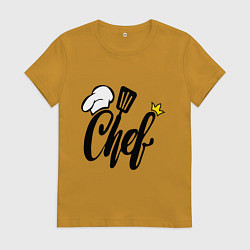 Женская футболка Надпись - шеф повар