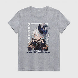 Футболка хлопковая женская God of Justice, цвет: меланж