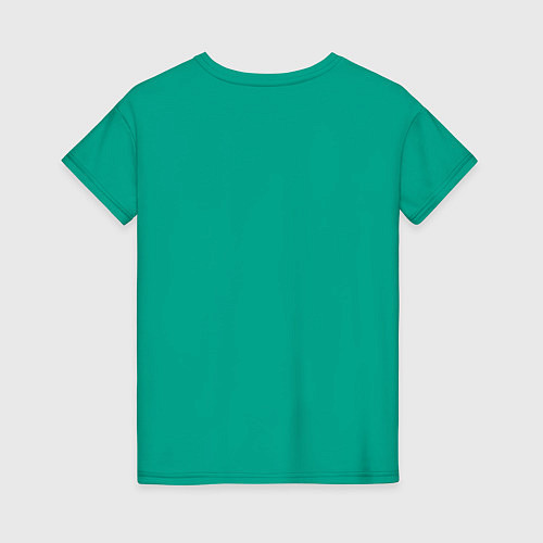 Женская футболка Девочка и океан / Зеленый – фото 2