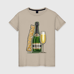 Женская футболка Шампанское