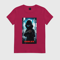 Футболка хлопковая женская Roblox hacker, цвет: маджента