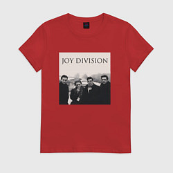 Футболка хлопковая женская Тру фанат Joy Division, цвет: красный