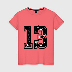 Женская футболка Год рождения номер регион 13 тринадцать