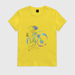 Футболка хлопковая женская Майя Borderlands, цвет: желтый