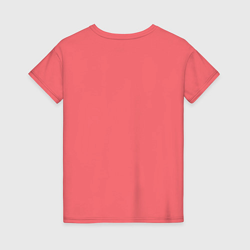 Женская футболка Всадник - киберпанк - нейросеть / Коралловый – фото 2