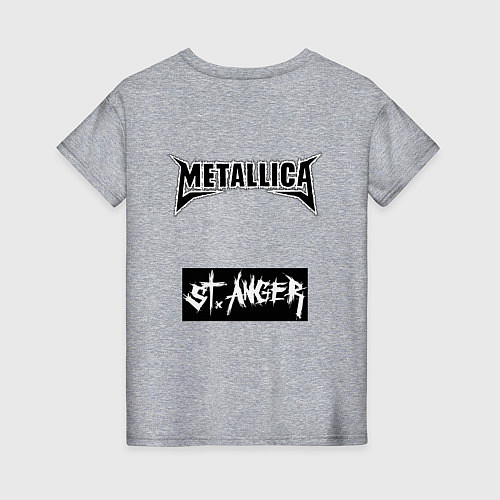 Женская футболка Обложка альбома St Anger группы Metallica / Меланж – фото 2