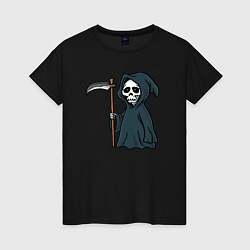 Женская футболка Смерть в капюшоне