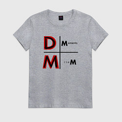 Футболка хлопковая женская Depeche Mode - Memento Mori Logo, цвет: меланж
