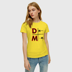 Футболка хлопковая женская Depeche Mode - Memento Mori Logo, цвет: желтый — фото 2