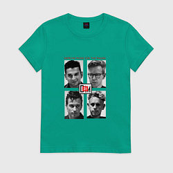 Футболка хлопковая женская Depeche Mode - 101 For The Masses tour, цвет: зеленый