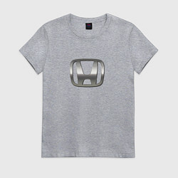 Футболка хлопковая женская Honda sport auto silver, цвет: меланж