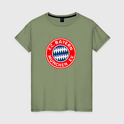 Футболка хлопковая женская Бавария клуб, цвет: авокадо