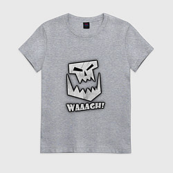 Футболка хлопковая женская Waaagh, цвет: меланж