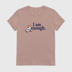 Футболка хлопковая женская I am kenough - барби, цвет: пыльно-розовый