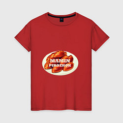 Футболка хлопковая женская Pirozhok, цвет: красный
