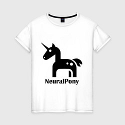 Футболка хлопковая женская Neural Pony, цвет: белый