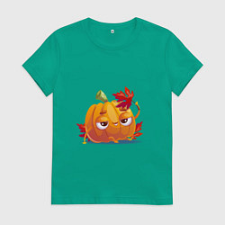 Женская футболка Тыква на фотосесии