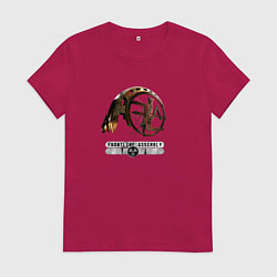 Футболка хлопковая женская Frontline Assembly - 3D Logo, цвет: маджента