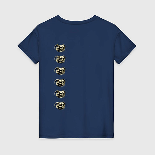 Женская футболка Водоворот природных оттенков / Тёмно-синий – фото 2
