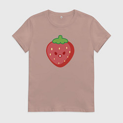 Женская футболка Клубника - suika game