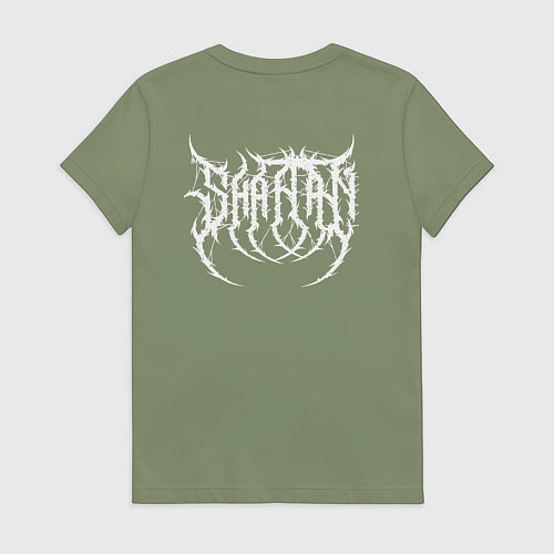 Женская футболка Death metal ImSHAITAN logo / Авокадо – фото 2