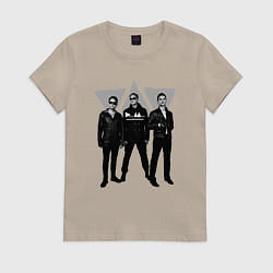 Футболка хлопковая женская Depeche Mode - Delta Machine DM tour, цвет: миндальный