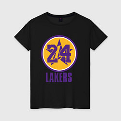 Футболка хлопковая женская 24 Lakers, цвет: черный