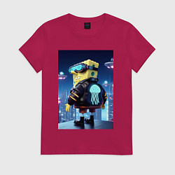 Женская футболка Sponge Bob - cyberpunk