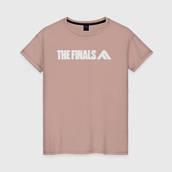 Футболка хлопковая женская The finals logo, цвет: пыльно-розовый